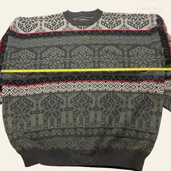 Obermeyer XXL Wool Blend Sweater | Vintage Ski Lodge Geometric Knit NWOT New - Picture 6 of 8